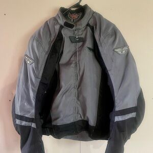 Men's (size large) Gray & Black Performance Motorcycle Jacket